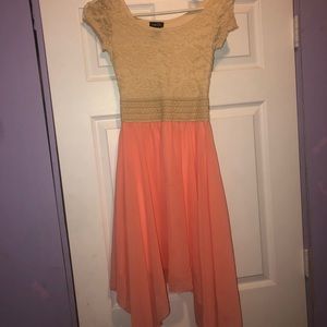 Rue21 peach with mesh dress